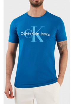 Modré tričko Calvin Klein Jeans s logom