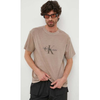 Calvin Klein Jeans pánske tričké s logom hnedé Calvin Klein Jeans pánske tričké s logom hnedé