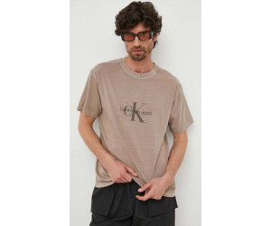 Calvin Klein Jeans pánske tričké s logom hnedé