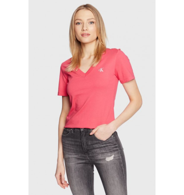 Dámske ružové tričko s krátkym rukávom Calvin Klein Jeans Dámske ružové tričko s krátkym rukávom Calvin Klein Jeans
