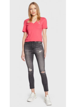 Dámske ružové tričko s krátkym rukávom Calvin Klein Jeans