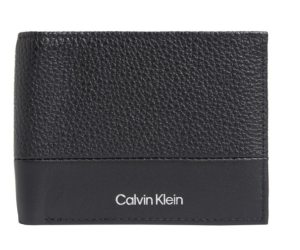 Pánska kožená peňaženka Calvin Klein v čiernej farbe