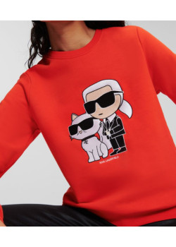 Červená mikina Karl Lagerfeld bez kapucne