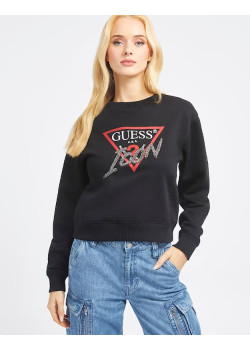 Guess Icon dámska mikina čierna