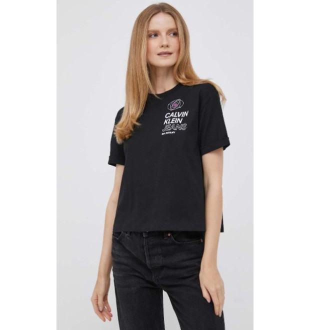 Dámske tričko Calvin Klein oversize čierne