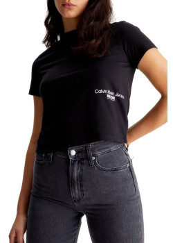 Damske čierne cropped tričko Calvin Klein Jeans
