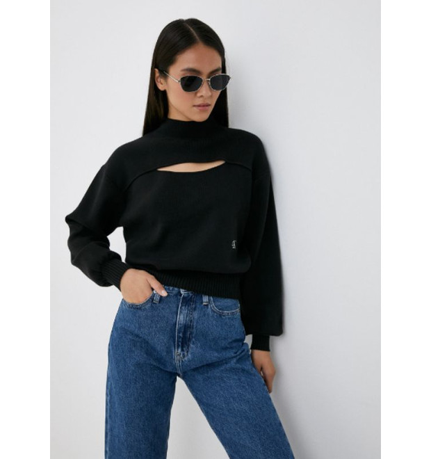 Elegantný čierny pulóver Calvin Klein Elegantný čierny pulóver Calvin Klein