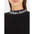 Calvin Klein dámsky pulóver s dizajnovým golierom čierny Calvin Klein dámsky pulóver s dizajnovým golierom čierny