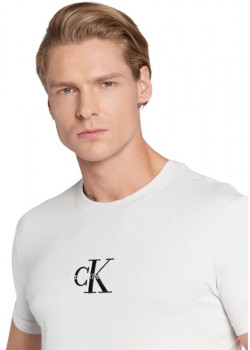 Tričko Calvin Klein pre pánov s krátkym rukávom biele