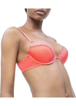 Dámska push-up ružová podprsenka Calvin Klein 