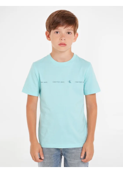 Chlapčenské tričko Calvin Klein bledo modré