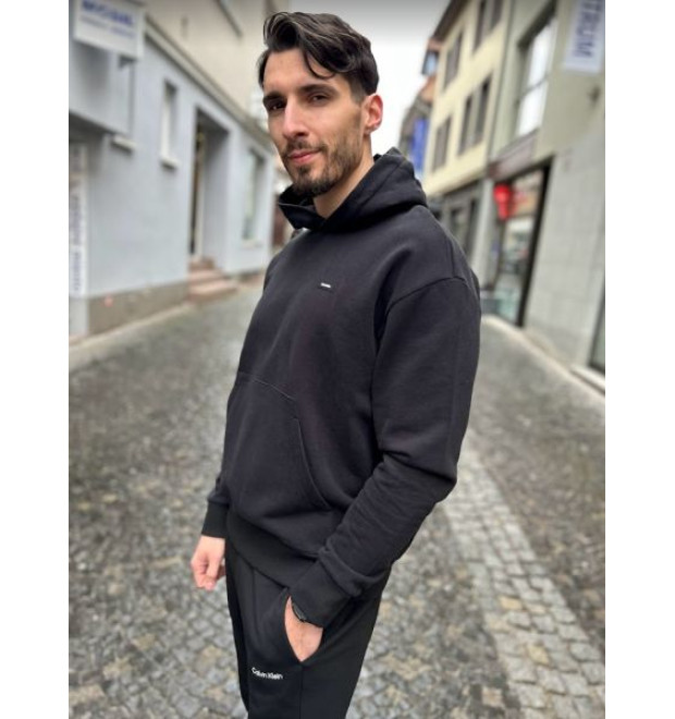 Voľná čierna mikina pre pánov Calvin Klein Voľná čierna mikina pre pánov Calvin Klein