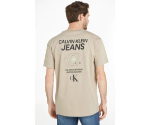 BÉŽOVÉ PÁNSKE TRIČKO CALVIN KLEIN JEANS S POTLAČOU