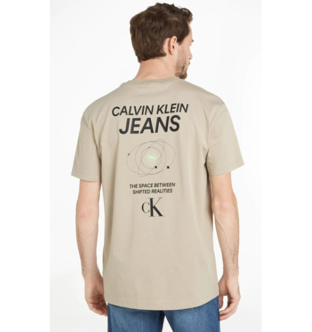 BÉŽOVÉ PÁNSKE TRIČKO CALVIN KLEIN JEANS S POTLAČOU BÉŽOVÉ PÁNSKE TRIČKO CALVIN KLEIN JEANS S POTLAČOU