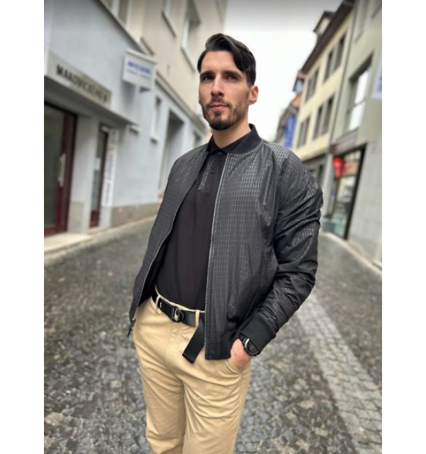 Pánska tenká obojstranná bunda Calvin Klein čierna Pánska tenká obojstranná bunda Calvin Klein čierna