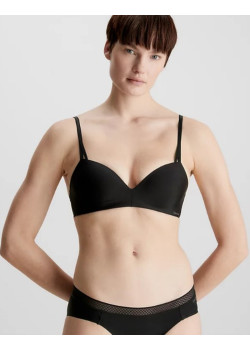 Push up čierna podprsenka Calvin Klein bez kostíc