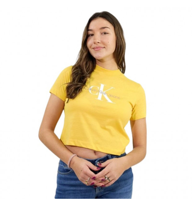 Dámske krátke žlté tričko Calvin Klein