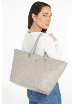 Veľká béžová elegantná shopper kabelka Tommy Hilfiger