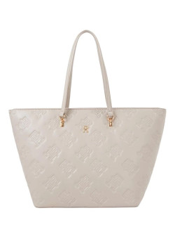 Veľká béžová elegantná shopper kabelka Tommy Hilfiger