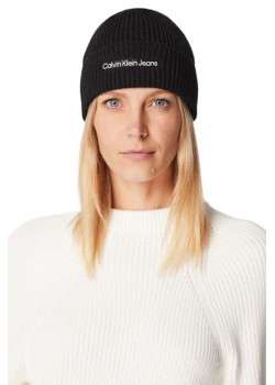 Dámska pletená čiapka Calvin Klein čierna