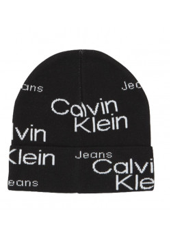 Čierna bavlnená dámska čiapka Calvin Klein