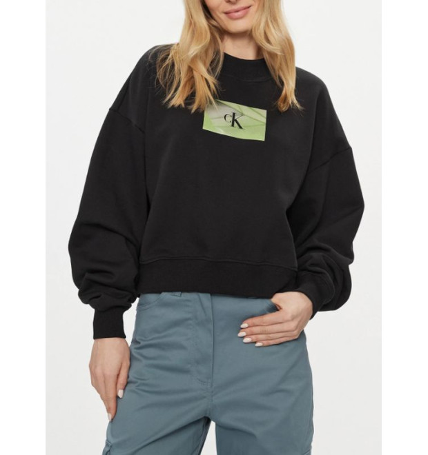 Dámska voľná čierna mikina Calvin Klein Dámska voľná čierna mikina Calvin Klein