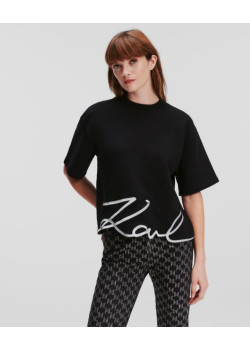 Čierna mikina Karl Lagerfeld s krátkym rukávom