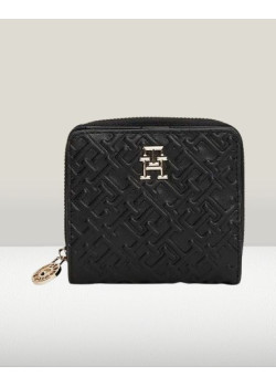 Dámska penaženka s monogramom Tommy Hilfiger čierna