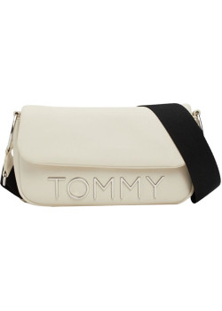Crossbody kabelka s kovovým logom Tommy Jeans béžová