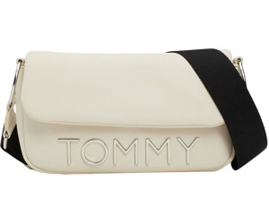 Crossbody kabelka s kovovým logom Tommy Jeans béžová