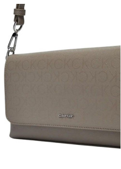 Dámska kabelka s poklopom Calvin Klein sivá