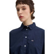 Tommy Jeans dámska crop košeľa v modrej farbe Tommy Jeans dámska crop košeľa v modrej farbe