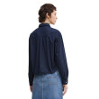 Tommy Jeans dámska crop košeľa v modrej farbe Tommy Jeans dámska crop košeľa v modrej farbe