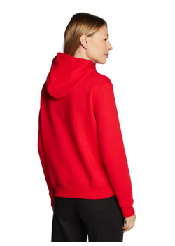 Červená dámska mikina s kapucňou Calvin Klein