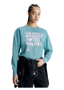 Dámska modrá značková mikina Calvin Klein
