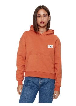 Dámska oranžová mikina  s kapucňou Calvin Klein