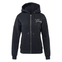 Čierna mikina na zips s kapucňou Guess Čierna mikina na zips s kapucňou Guess