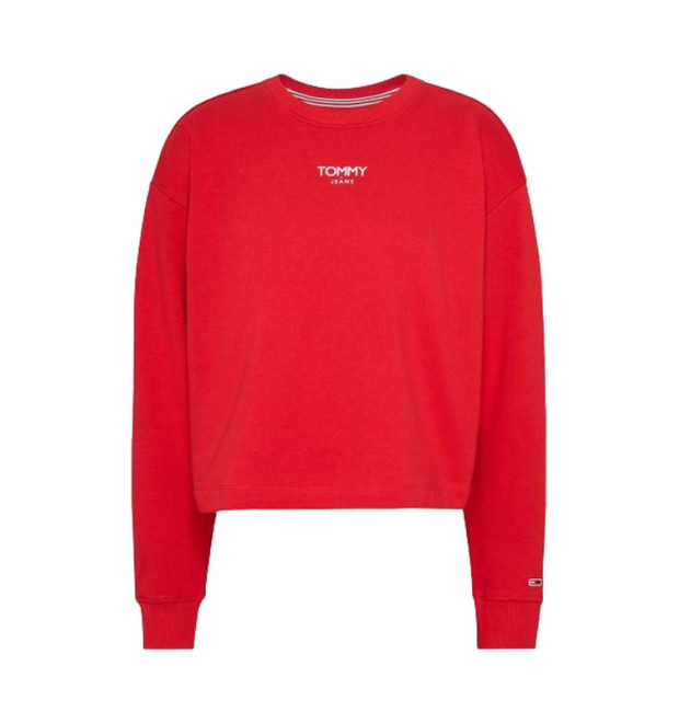 Dámska červená mikina bez kapucne Tommy Hilfiger Dámska červená mikina bez kapucne Tommy Hilfiger