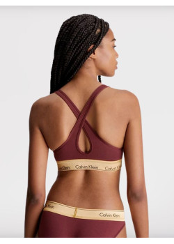 Dámska braletka Calvin Klein vínovej farby 