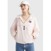 Dámska prechodná bunda Tommy Jeans v ružovej farbe Dámska prechodná bunda Tommy Jeans v ružovej farbe