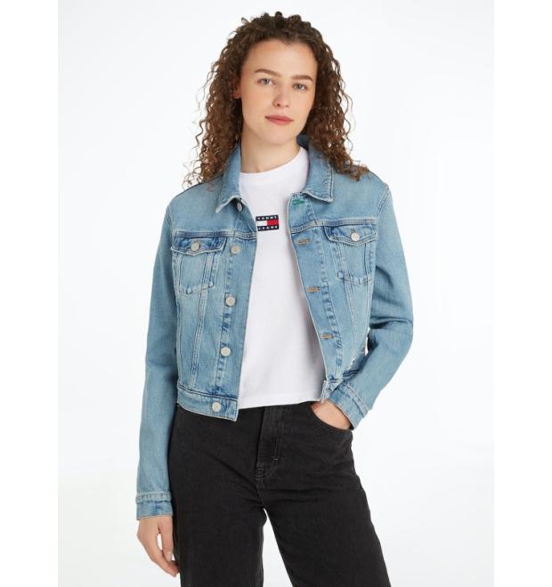 Džínsová bunda Tommy Jeans bledo modrá Džínsová bunda Tommy Jeans bledo modrá