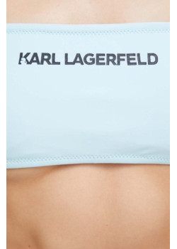 Dámske dvojdielne plavky Karl Lagerfeld modrej farbe