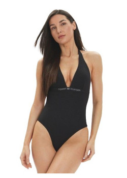 Dámske celé čierne plavky Tommy Hilfiger