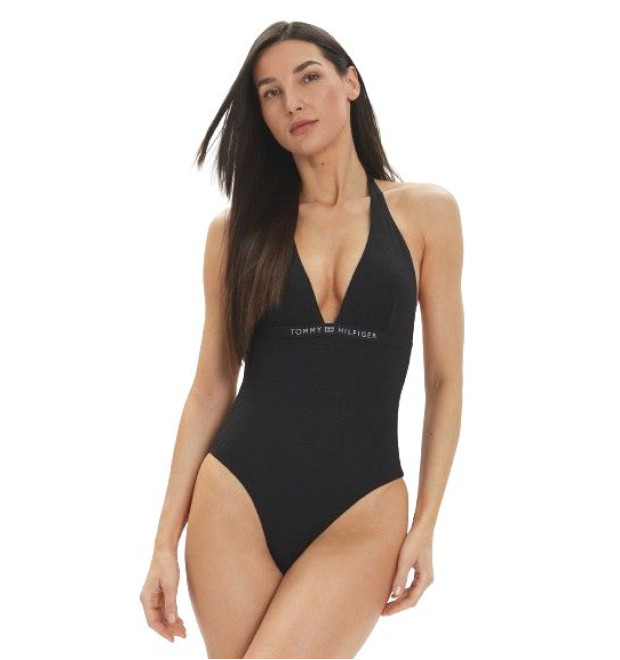 Dámske celé čierne plavky Tommy Hilfiger