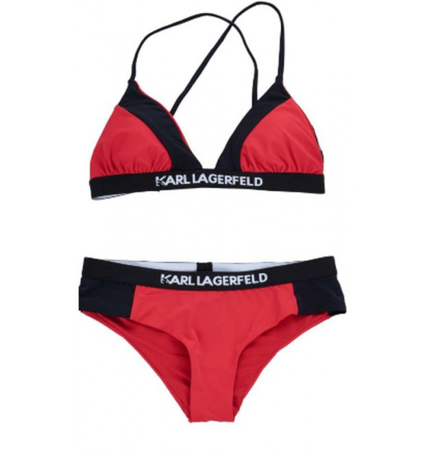 Dámske červené plavky Karl Lagerfeld