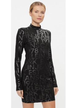 Dámske čierne obtiahnuté šaty Calvin Klein