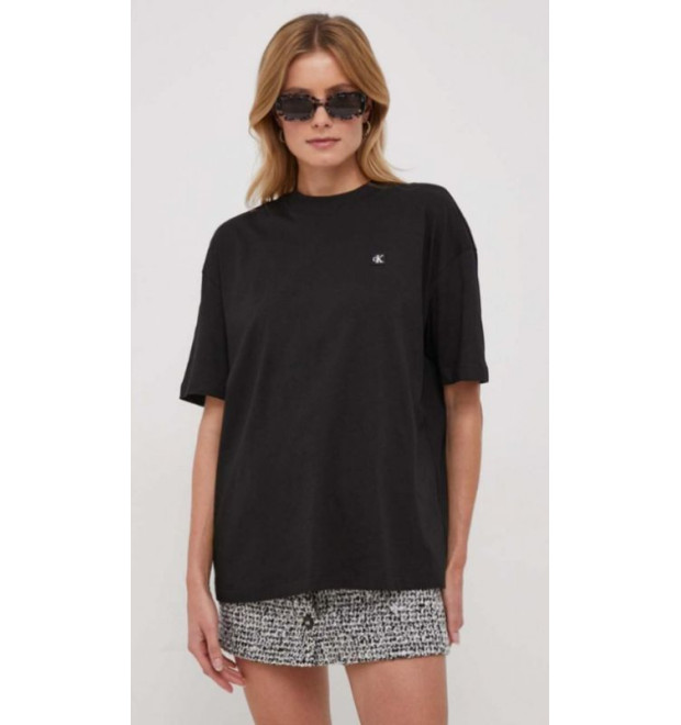 Dámske čierne voľné tričko Calvin Klein