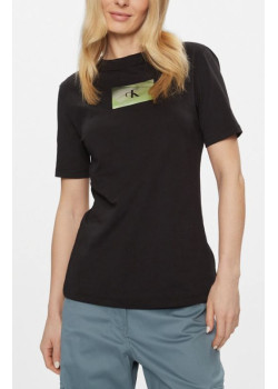 Dámske čierne tričko s krátkym rukávom od značky Calvin Klein