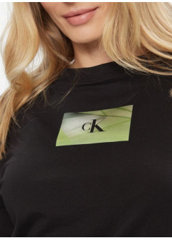 Dámske čierne tričko s krátkym rukávom od značky Calvin Klein