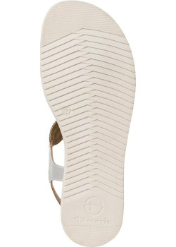 Dámske biele sandále s ozdobnými kamienkami Tamaris